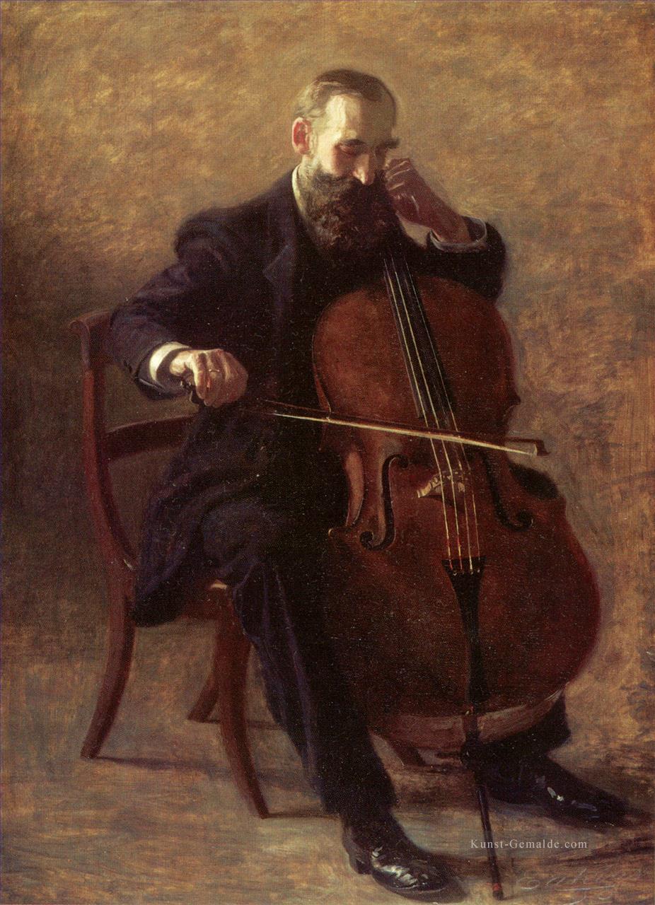 Die Cello Spieler Realismus Porträt Thomas Eakins Ölgemälde